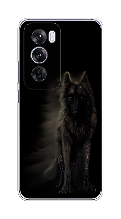 

Чехол на Oppo Reno 12 Pro "Туманный волк", Черный, 2517150-1
