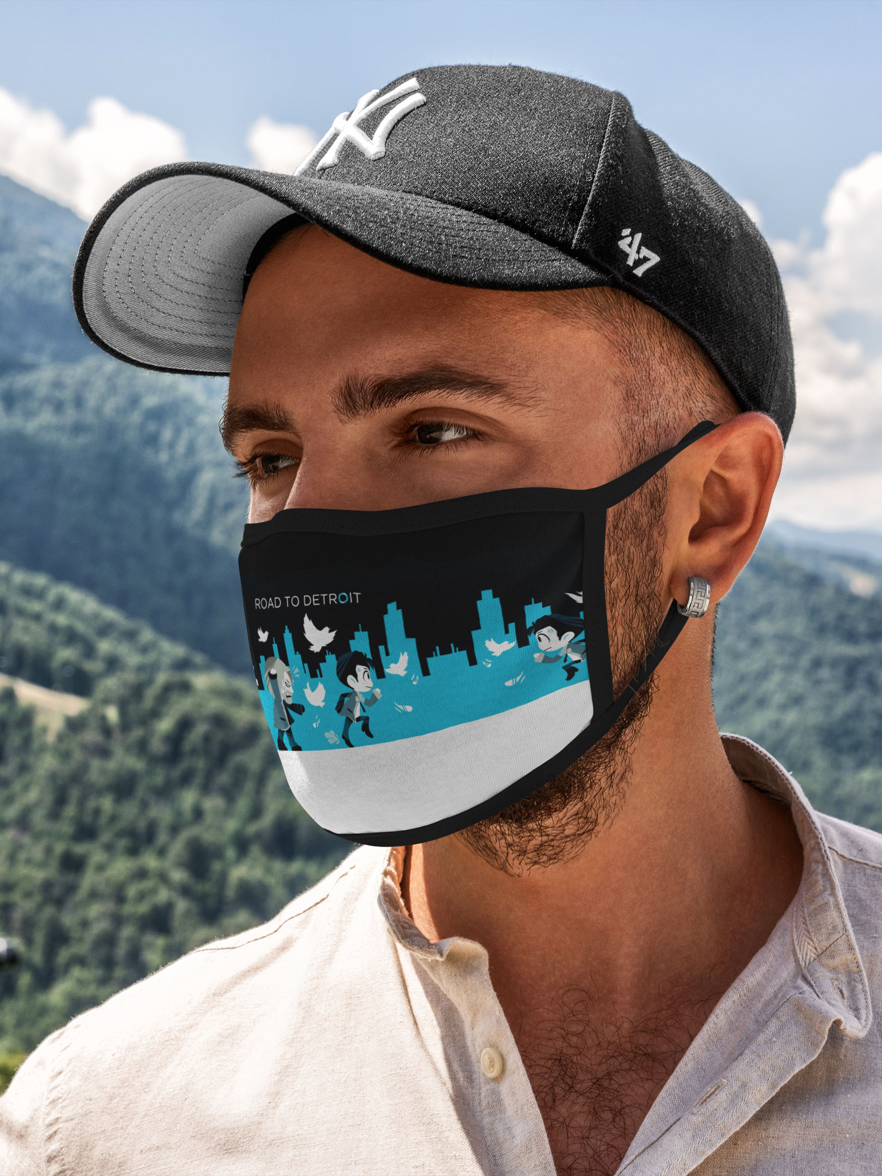

Многоразовая маска унисекс Burnettie Detroit Become Human Road To, Разноцветный, Detroit Become Human Road To