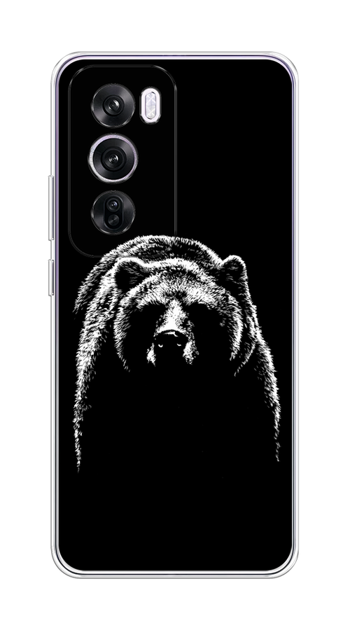 

Чехол на Oppo Reno 12 Pro "Медведь в ночи", Белый;черный, 2517150-1