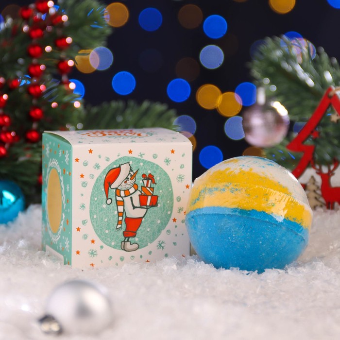 

Бомбочка для ванн Happy New Year, разноцветная, 130 г, Желтый;голубой
