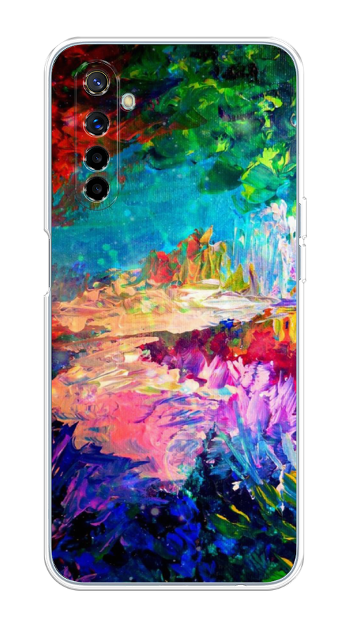 

Чехол на Realme 6 "Лес-гуашь", Синий;розовый;зеленый, 252750-4