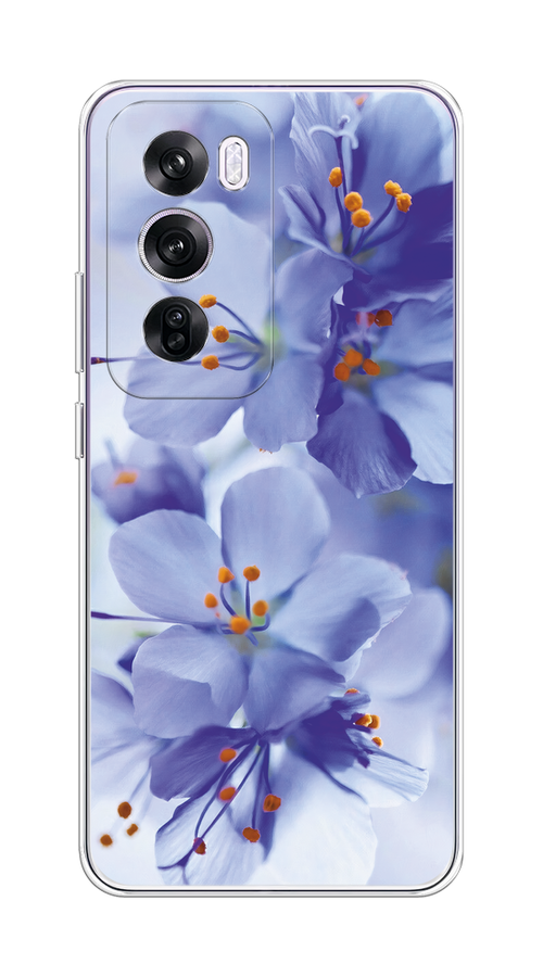 

Чехол на Oppo Reno 12 Pro "Фиолетовые цветки", Фиолетовый;синий, 2517150-1