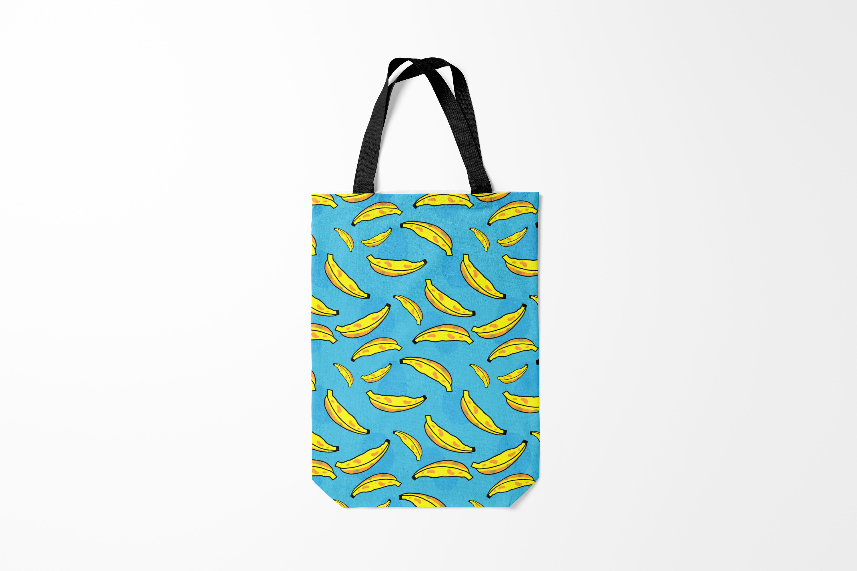 

Сумка шoппер унисекс Burnettie Еда банан, голубой, Еда банан
