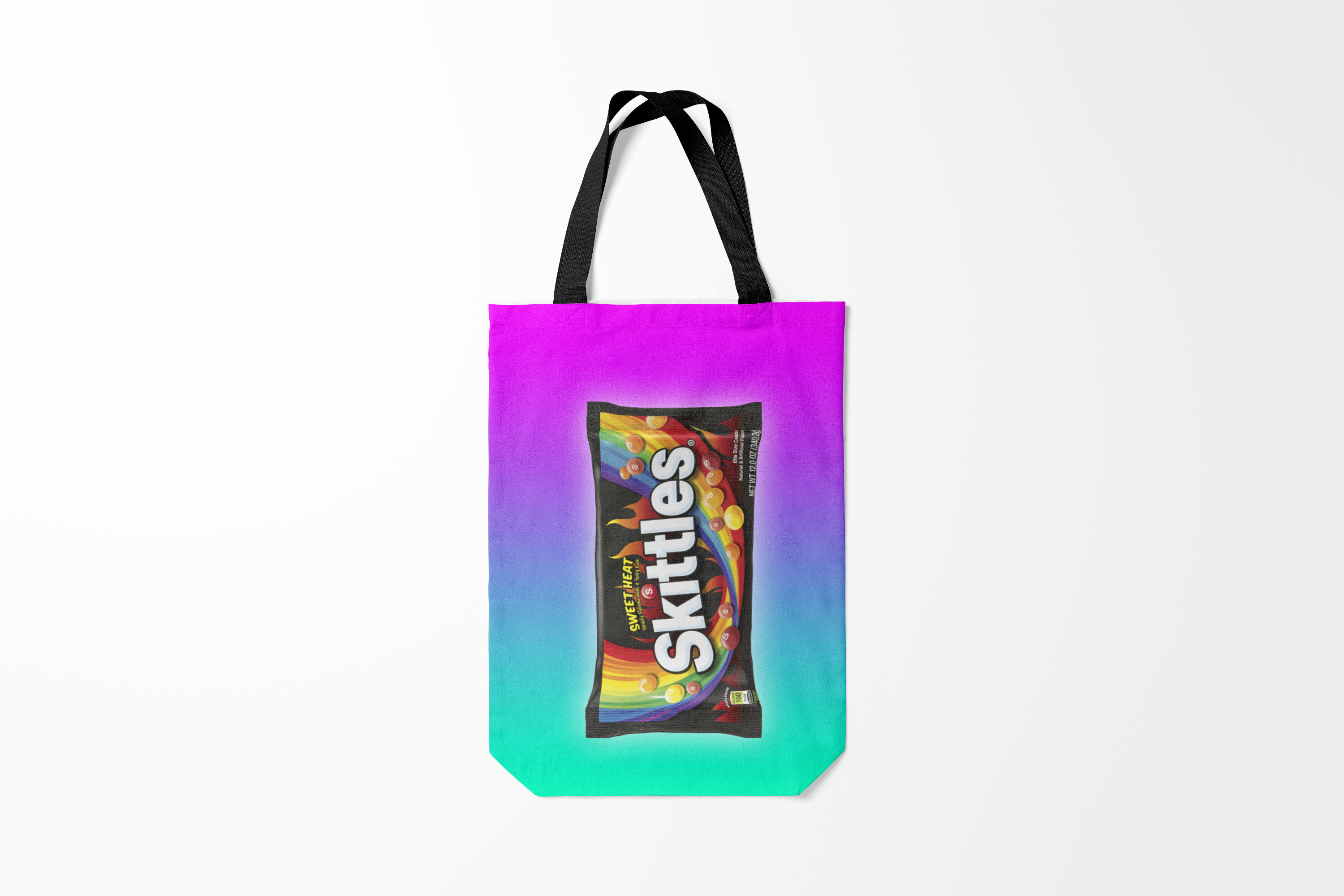 

Сумка шoппер унисекс Burnettie Еда Skittles Черный, разноцветный, Еда Skittles Черный