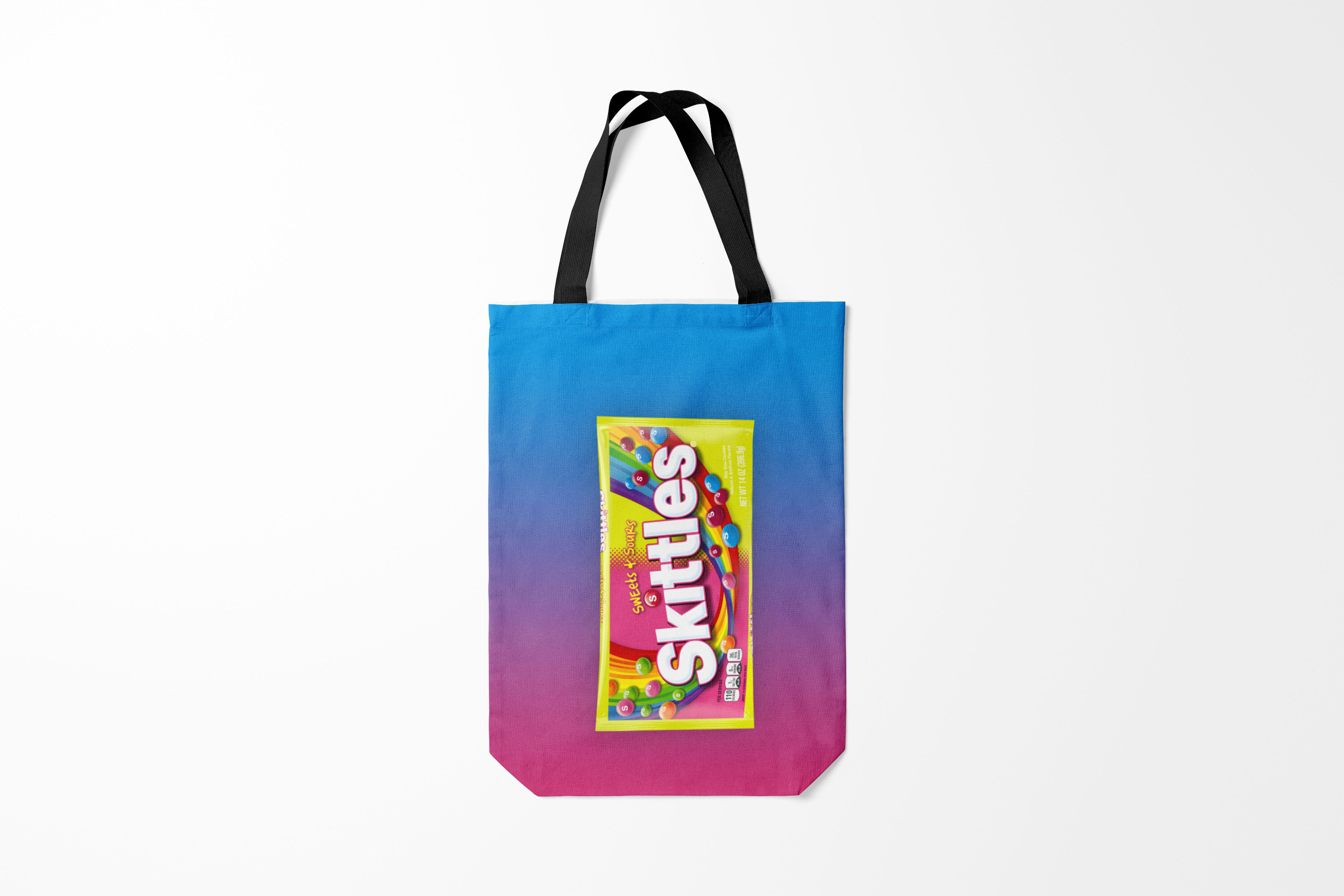 

Сумка шoппер унисекс Burnettie Еда Skittles Желтый, разноцветный, Еда Skittles Желтый