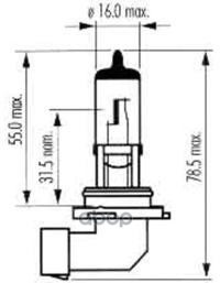 Лампа галогенная HB4 12V 51W SCT