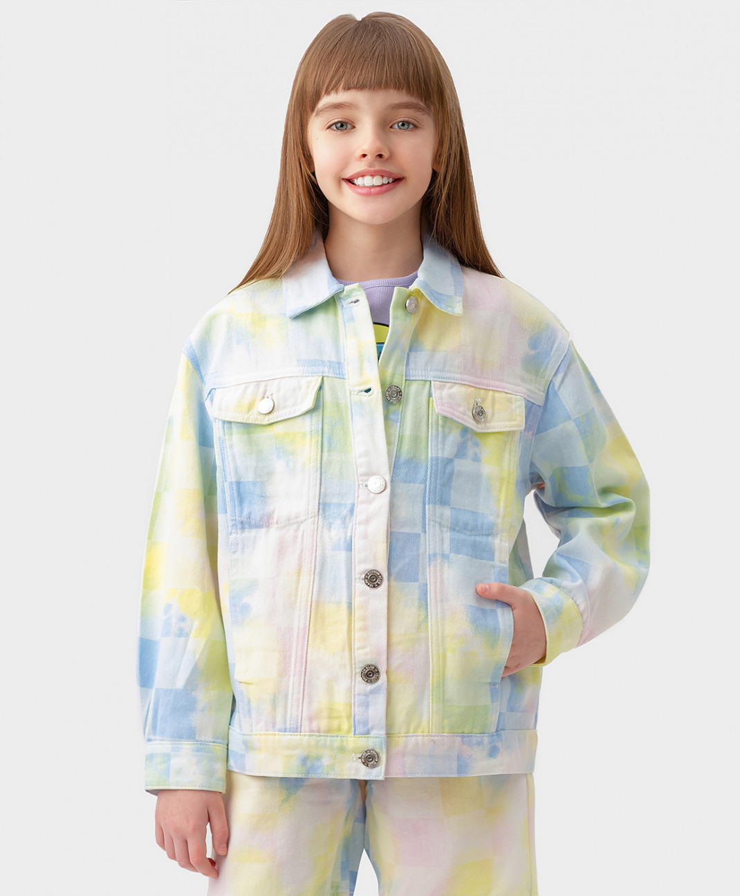 

Куртка детская Button Blue 123BBGJC40030002, цвет мультицвет, размер 158, Разноцветный, 123BBGJC40030002
