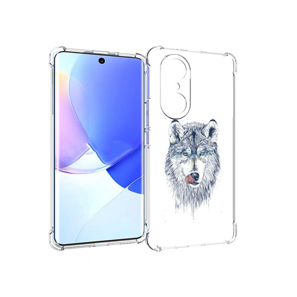 

Чехол MyPads Tocco для Honor 60 Pro голодгый волк, Прозрачный, Tocco
