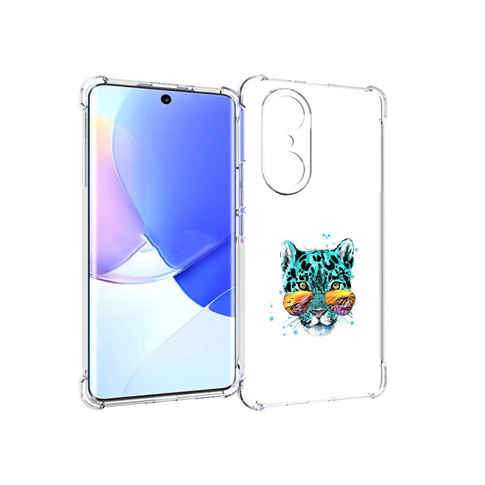 

Чехол MyPads Tocco для Honor 60 Pro голубой лео, Прозрачный, Tocco