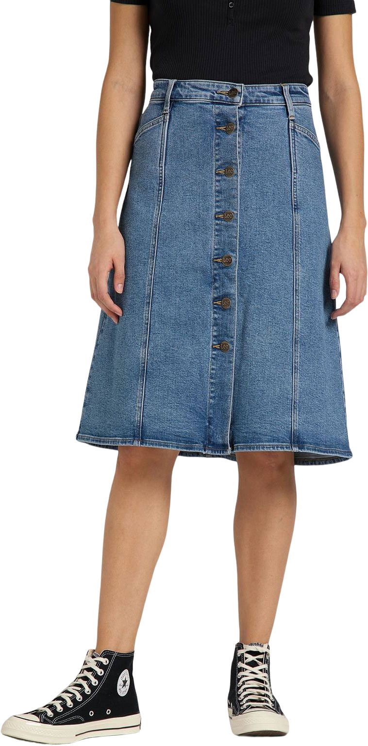 

Юбка женская Lee Midi Skirt голубая 44, Midi Skirt