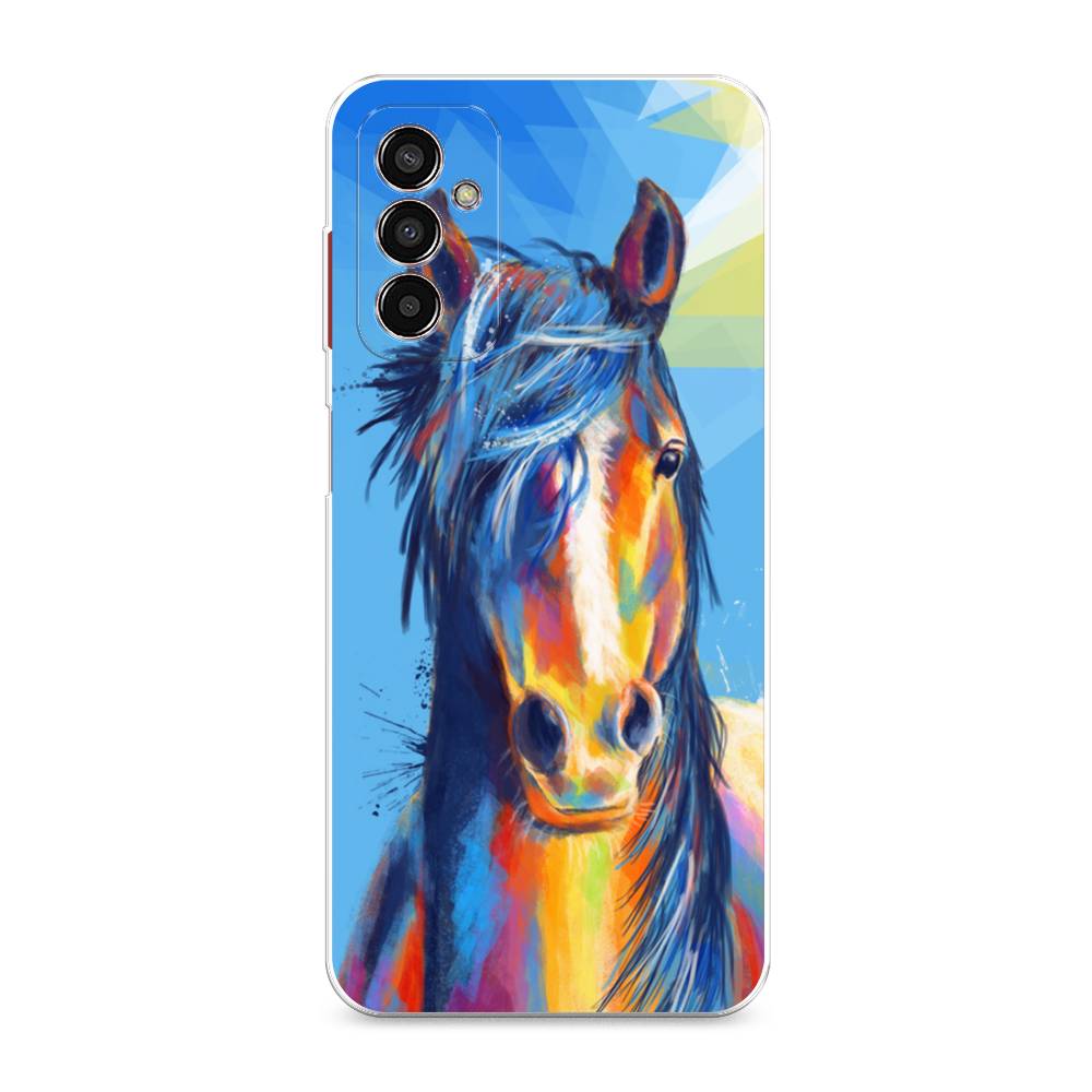 

Чехол на Samsung Galaxy M13 "Лошадь арт 3", Голубой;желтый;синий, 2106850-1
