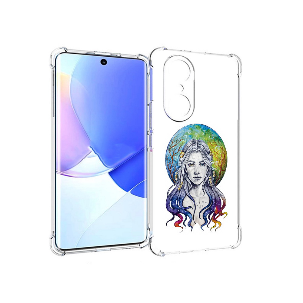 

Чехол MyPads Tocco для Honor 60 Pro девушка с красивыми волосами, Прозрачный, Tocco