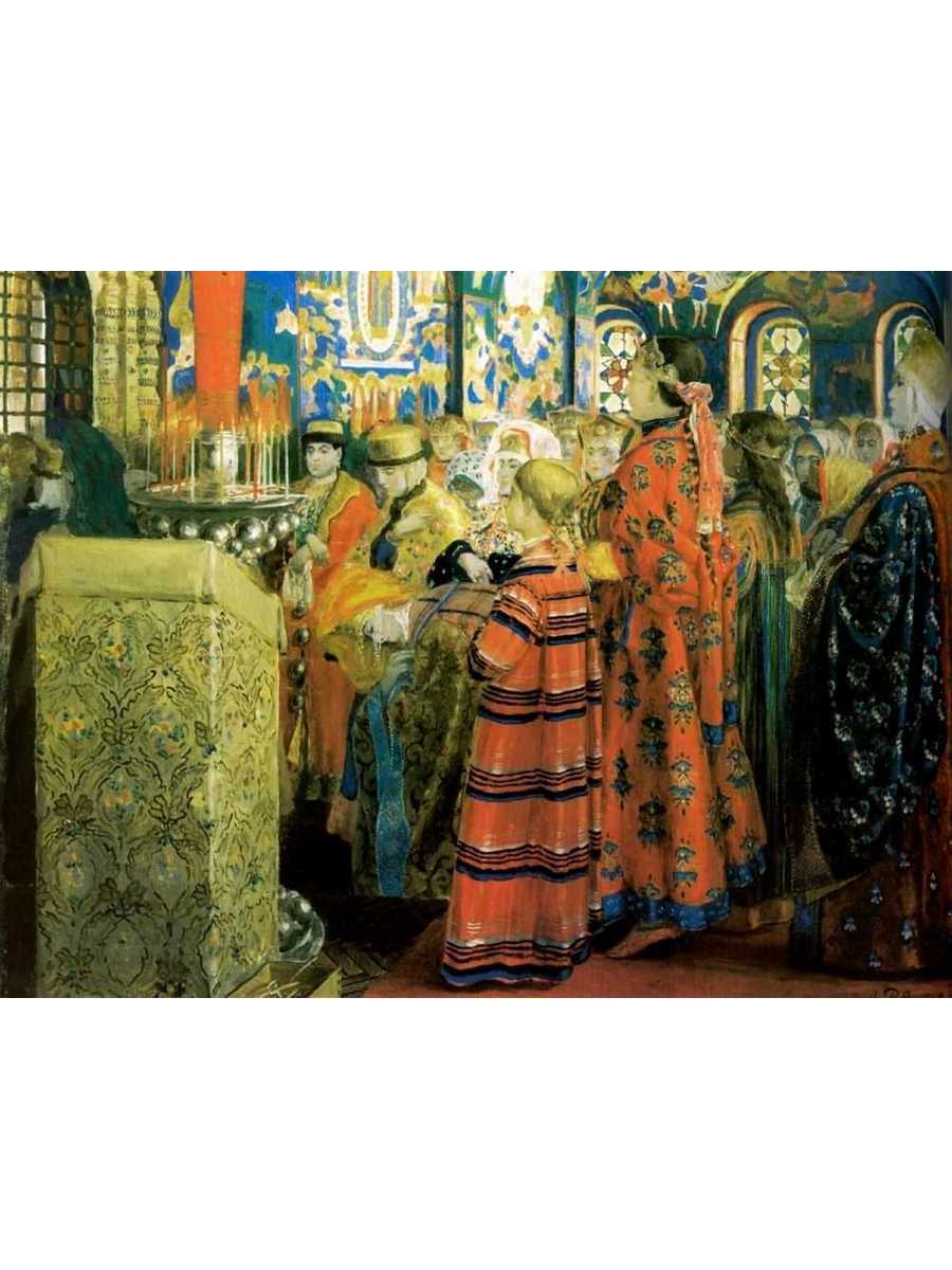 

Постер DRABS A3 Рябушкин Андрей Петрович Русские женщины 17 столетия в церкви