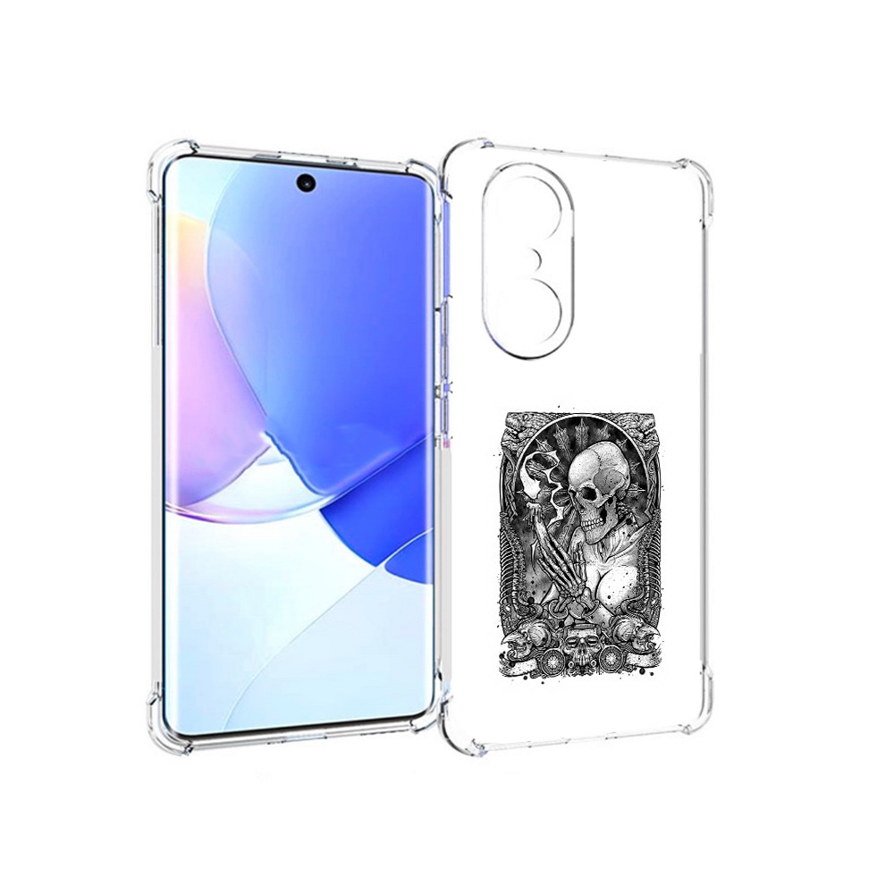 

Чехол MyPads Tocco для Honor 60 Pro девушка скелет, Прозрачный, Tocco