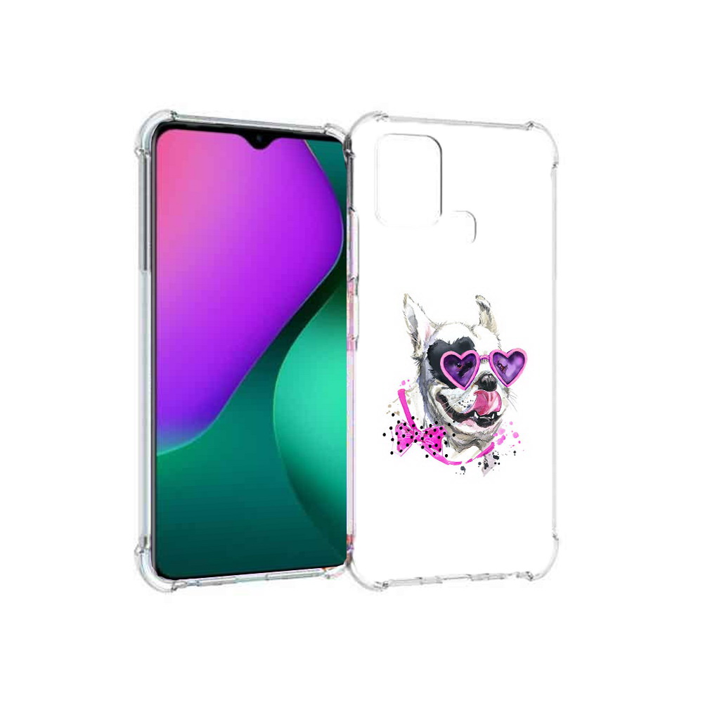

Чехол MyPads Tocco для Infinix Hot 10 Play акварельный пёс, Прозрачный, Tocco