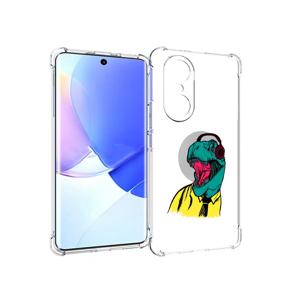 

Чехол MyPads Tocco для Honor 60 Pro дино, Прозрачный, Tocco