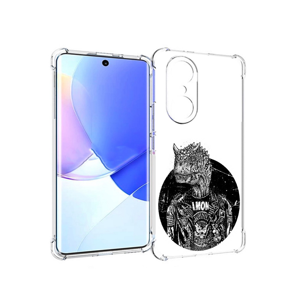 

Чехол MyPads Tocco для Honor 60 Pro динозавр в куртке, Прозрачный, Tocco