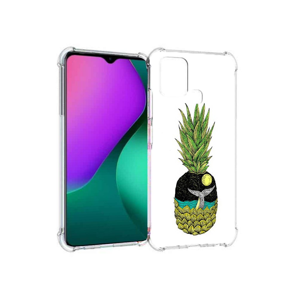 

Чехол MyPads Tocco для Infinix Hot 10 Play ананас с китом, Прозрачный, Tocco