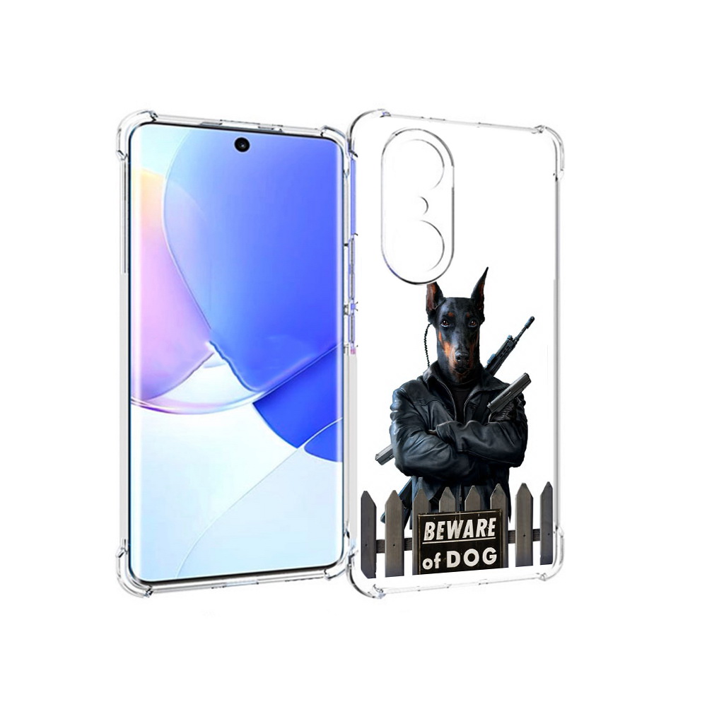 

Чехол MyPads Tocco для Honor 60 Pro доберман, Прозрачный, Tocco