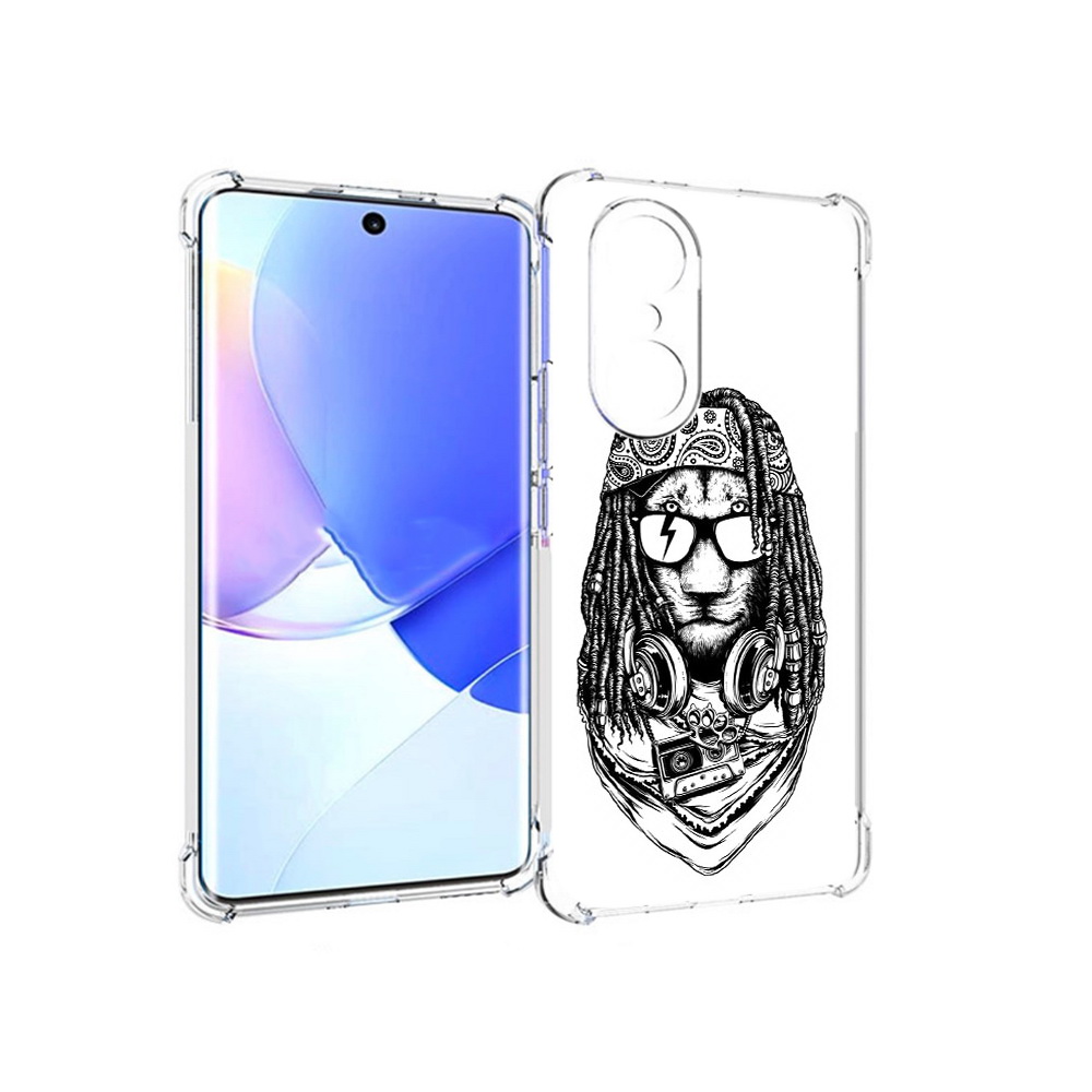 

Чехол MyPads Tocco для Honor 60 Pro дреды льва, Прозрачный, Tocco