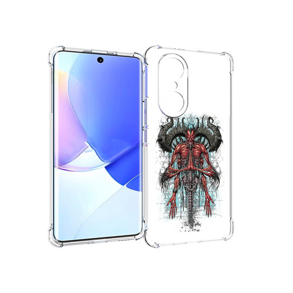 

Чехол MyPads Tocco для Honor 60 Pro дьявол, Прозрачный, Tocco