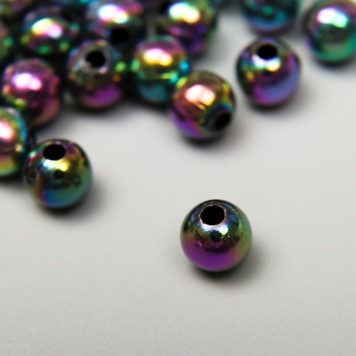 

Набор бусин для творчества пластик "Бензиновый" набор 20 гр 0,8х0,8 см, Разноцветный