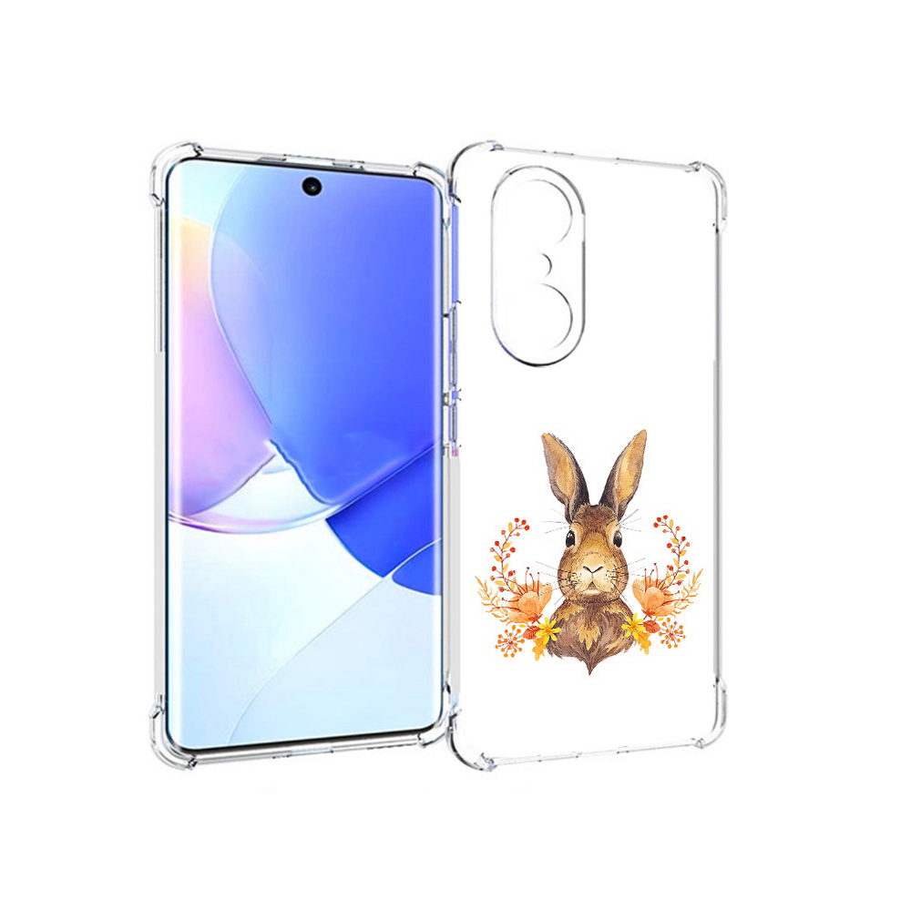 

Чехол MyPads Tocco для Honor 60 Pro зайка в цветах, Прозрачный, Tocco