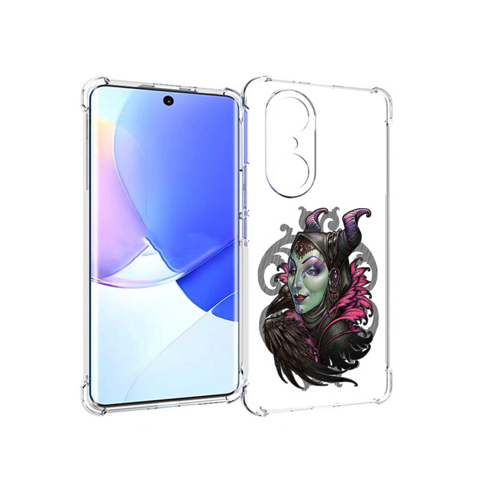 

Чехол MyPads Tocco для Honor 60 Pro зеленая девушка с вороном, Прозрачный, Tocco