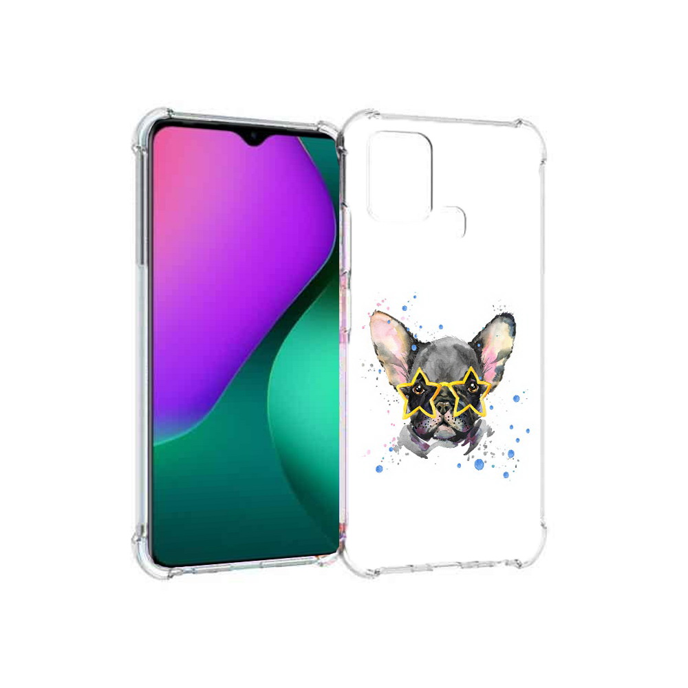 

Чехол MyPads Tocco для Infinix Hot 10 Play буля в очках, Прозрачный, Tocco