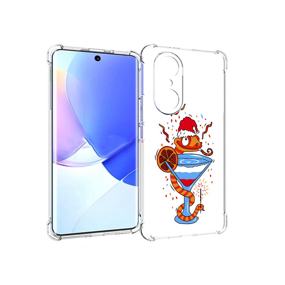 

Чехол MyPads Tocco для Honor 60 Pro змейка, Прозрачный, Tocco