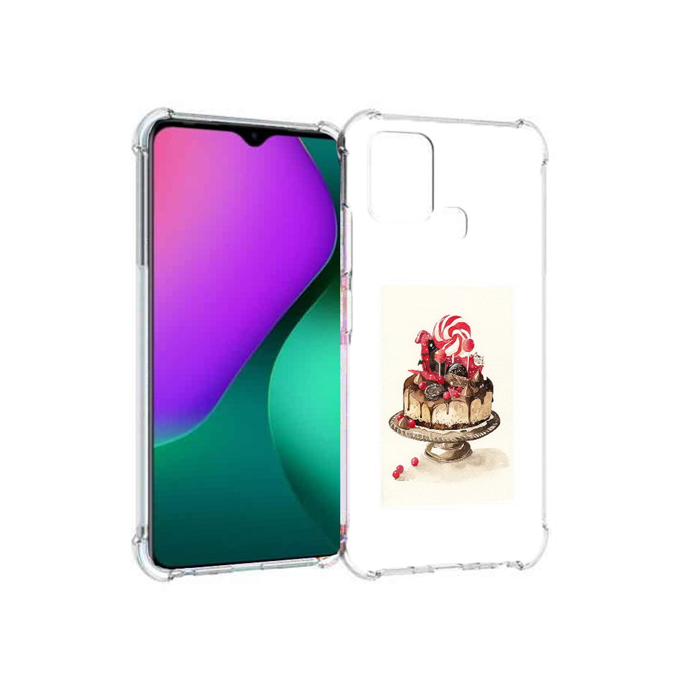 

Чехол MyPads Tocco для Infinix Hot 10 Play вкусный торт, Прозрачный, Tocco