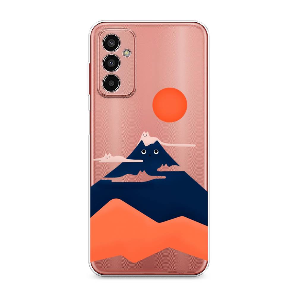 

Чехол на Samsung Galaxy M13 "Кот-гора", Черный;оранжевый, 2106850-4