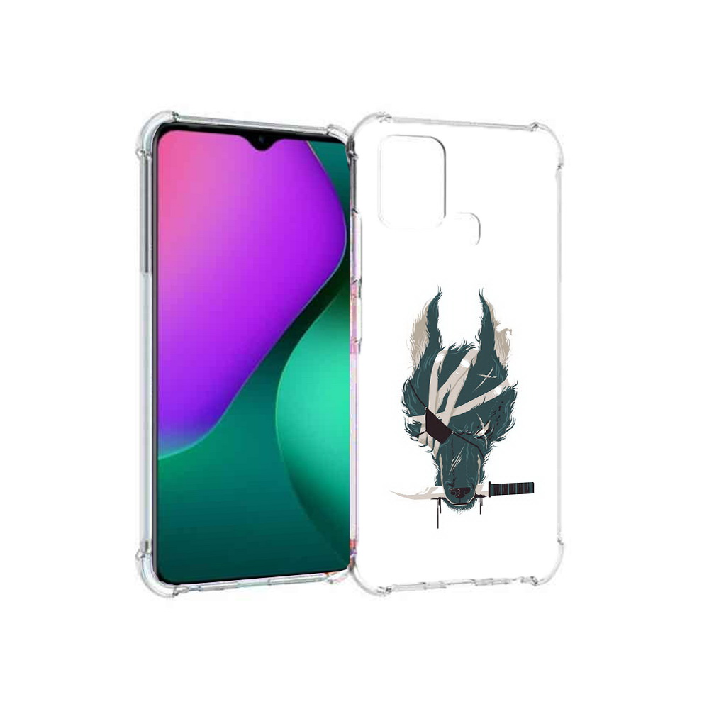 

Чехол MyPads Tocco для Infinix Hot 10 Play волк-разбойник, Прозрачный, Tocco