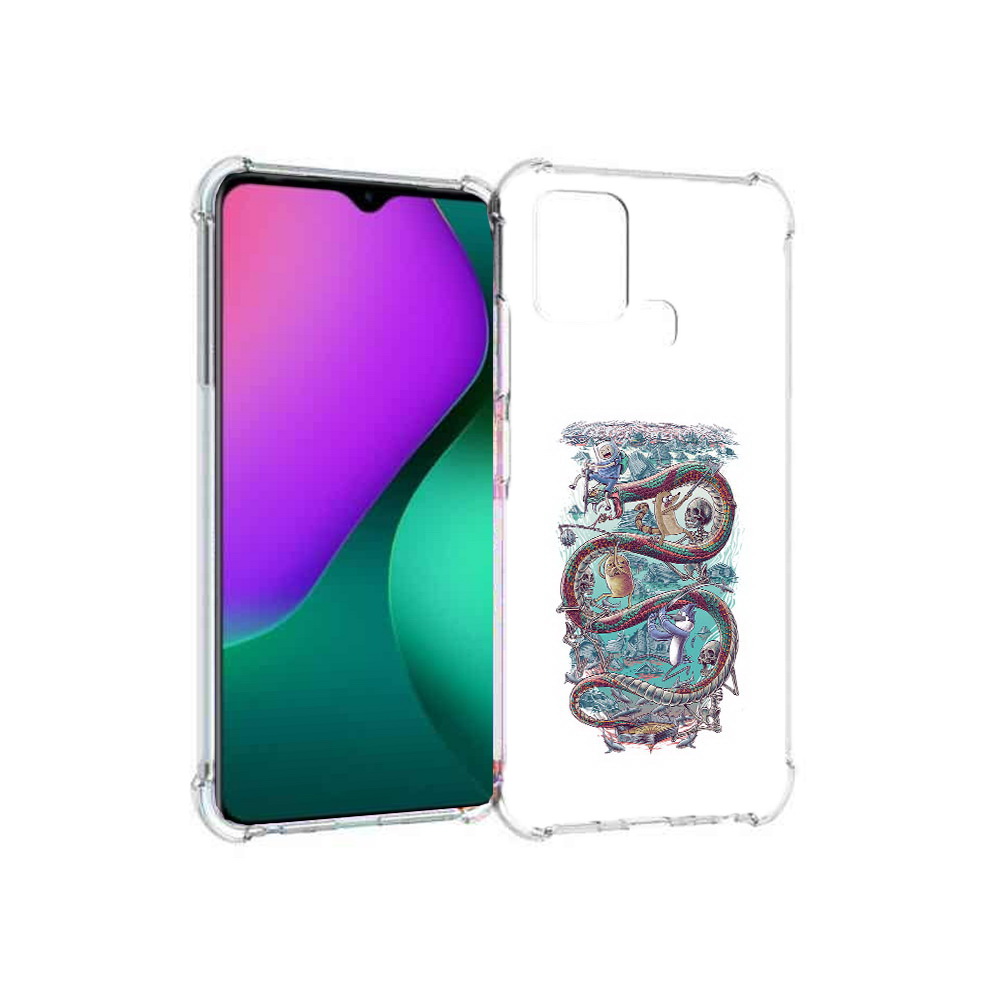 

Чехол MyPads Tocco для Infinix Hot 10 Play время приключений страшилка, Прозрачный, Tocco