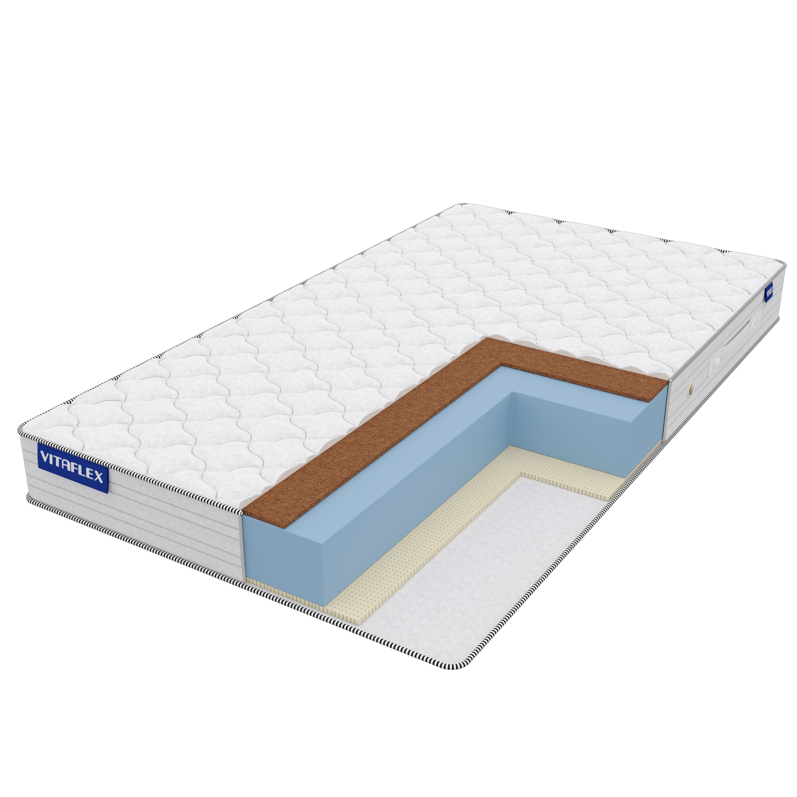 

Матрас Vitaflex Foam Eco Light Hard-Easy Eco 160х195, Бежевый;белый;серый;серебристый, Light Hard-Easy Eco