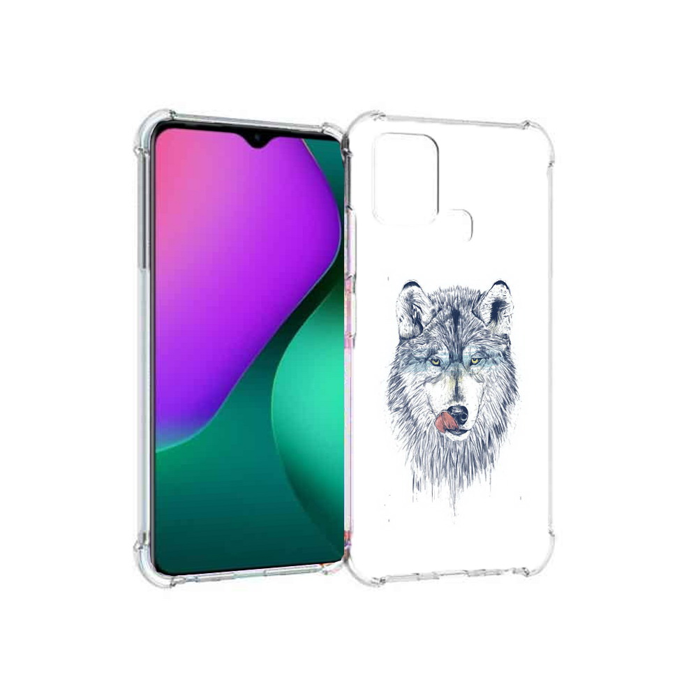 

Чехол MyPads Tocco для Infinix Hot 10 Play голодгый волк, Прозрачный, Tocco
