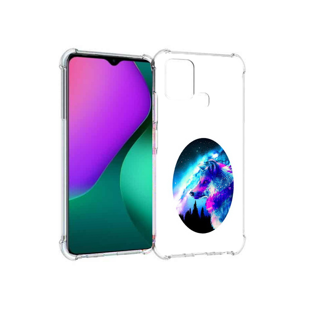 

Чехол MyPads Tocco для Infinix Hot 10 Play голубой волк, Прозрачный, Tocco