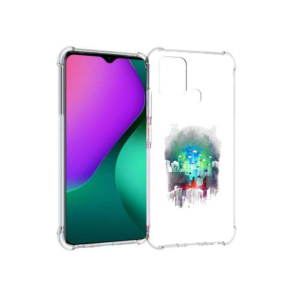 

Чехол MyPads Tocco для Infinix Hot 10 Play город в свечении, Прозрачный, Tocco
