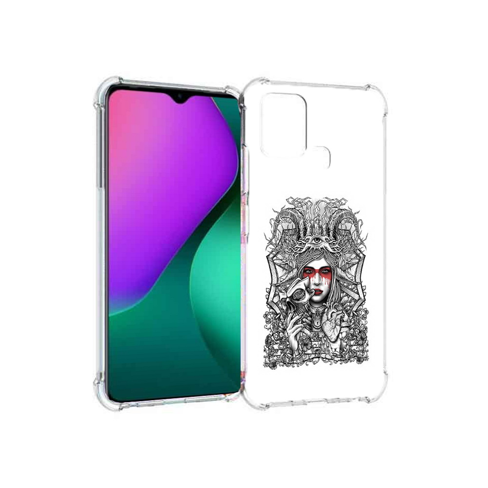 

Чехол MyPads Tocco для Infinix Hot 10 Play грусная девушка, Прозрачный, Tocco