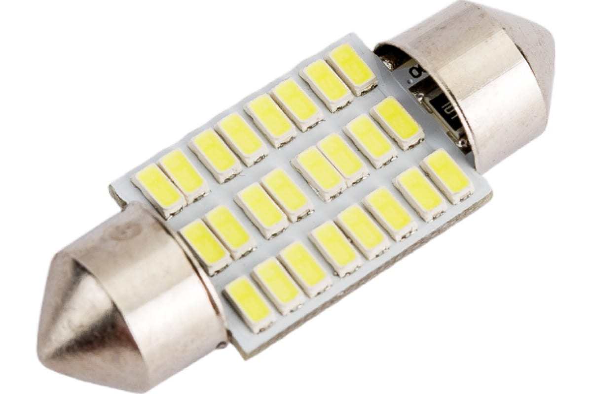 Автолампа SKYWAY диод T11(C5W) 12V 24SMD диодов 1-конт. 31мм, белая салон S08201494