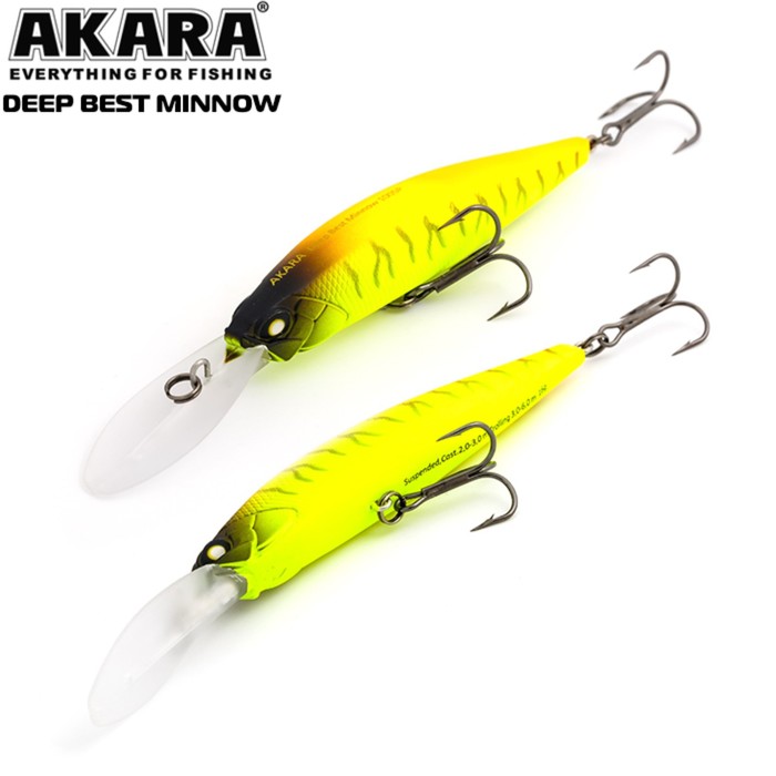 

Воблер Akara Deep Best Minnow 100SP, цвет A105, длина 10 см, 16 гр., Желтый