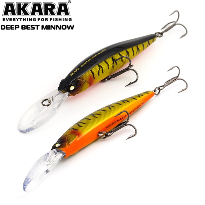 

Воблер Akara Deep Best Minnow 100SP, цвет A112, длина 10 см, 16 гр., Золотистый;красный