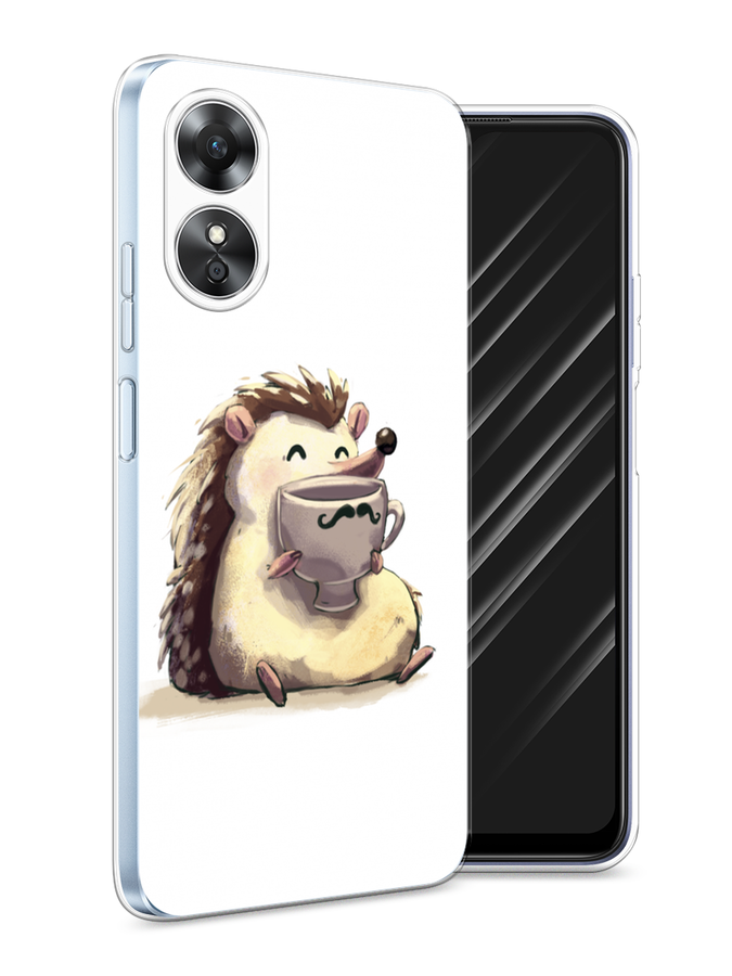 

Чехол Awog на Oppo A17 "Еж кофеман", Белый;коричневый;бежевый, 2512050-10