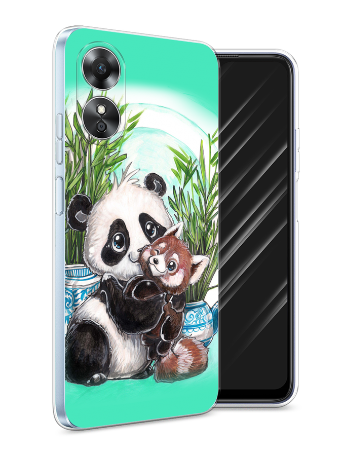 

Чехол Awog на Oppo A17 "Друзья зверята", Голубой;белый;черный, 2512050-2