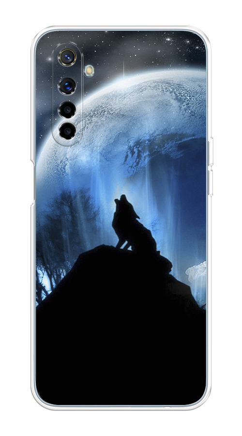 

Чехол на Realme 6 "Волк 2", Синий;черный;белый, 252750-1