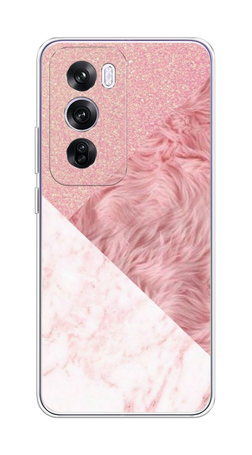 

Чехол на Oppo Reno 12 Pro "Текстурные треугольники", Розовый;белый, 2517150-1