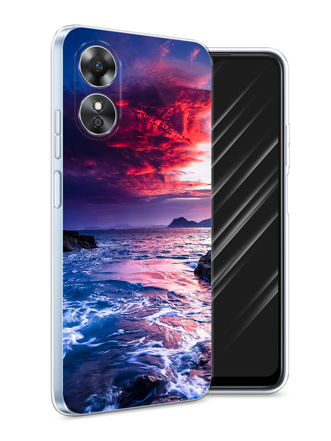 

Чехол Awog на Oppo A17 "Волны 1", Розовый;синий, 2512050-4