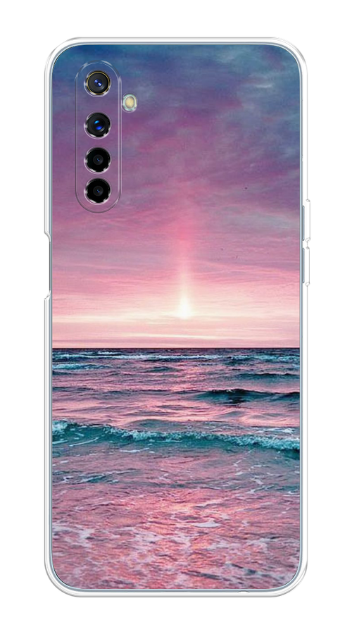 

Чехол на Realme 6 "Восход 3", Розовый;голубой, 252750-2