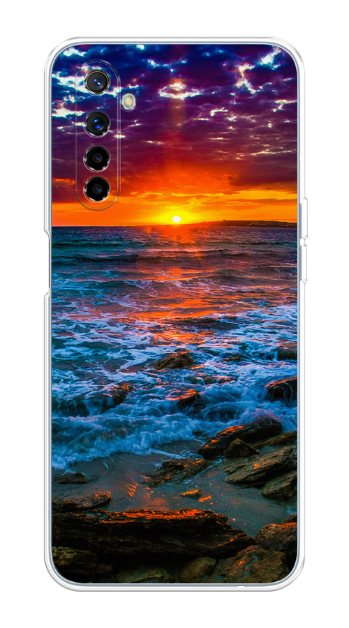 

Чехол на Realme 6 "Закат 1", Оранжевый;синий, 252750-2
