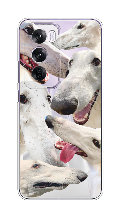

Чехол на Oppo Reno 12 Pro "Собака с длинным носом", Белый;бежевый;розовый, 2517150-1